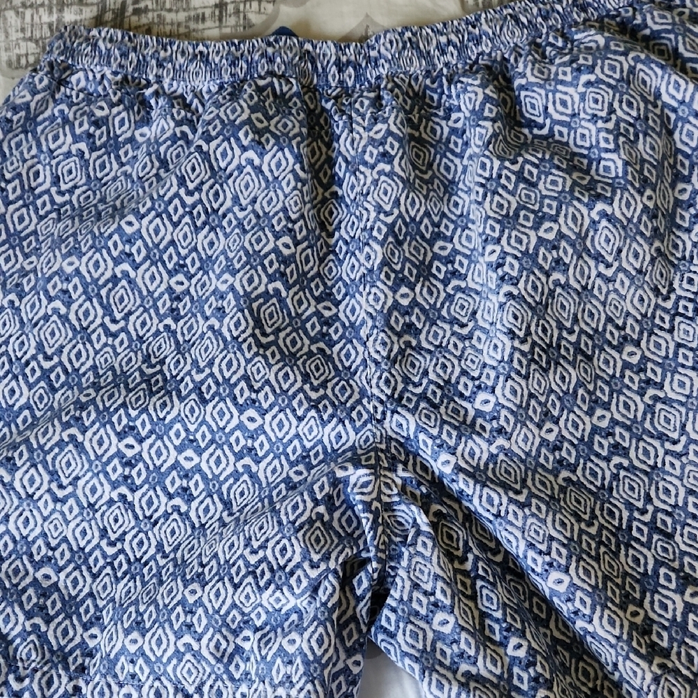 Blue Geometric Patterned Shorts - Picture 4 of 4